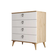 Cassettiera in legno "Versa-Ce" - 80 x 45 x 90 cm - Bianco