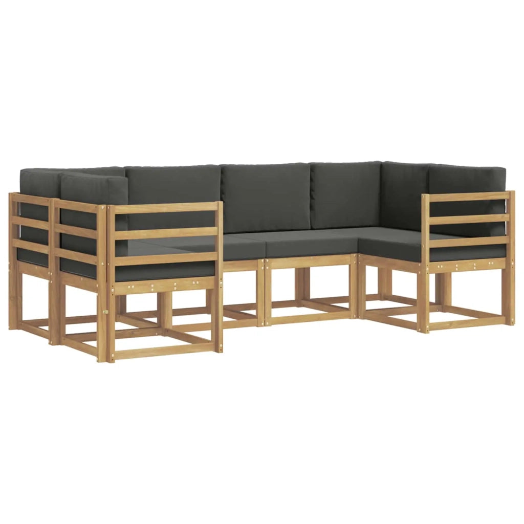 Set di divani da esterno 6 pz Bianco e Antracite 3388106