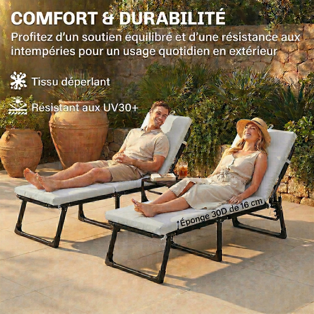 Cuscini Chaise Longue ¨C zephmum ¨C Grigio Chiaro 182x53x6cm