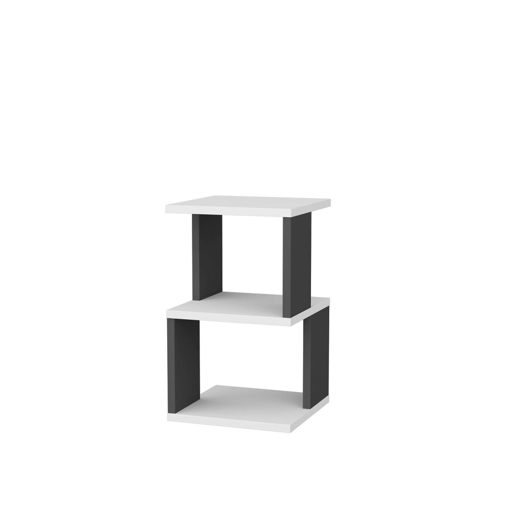 Comodino in legno "Carter" - 30 x 30 x 49 cm - Bianco