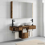 Set di Armadi da Bagno 4 pcs Legno antico 103,5 x 15,5 x 70 cm 3406269