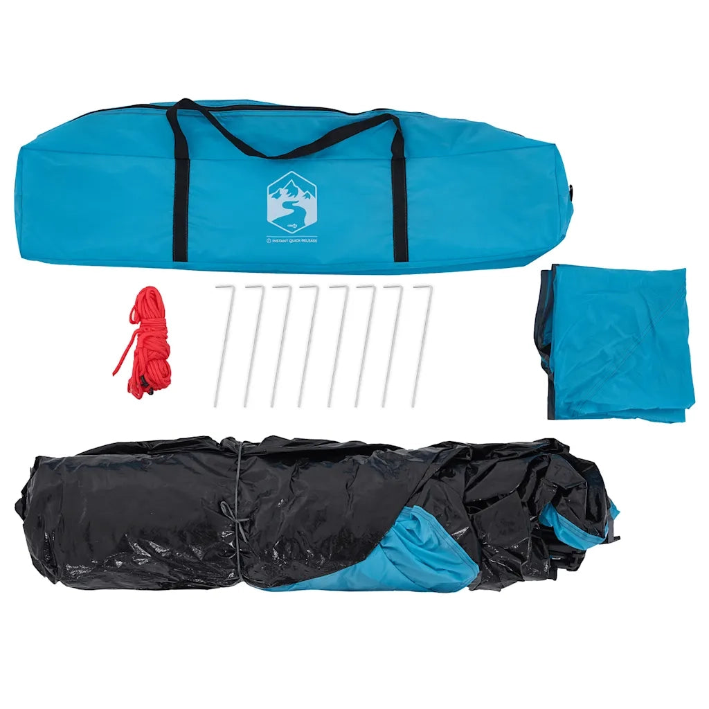 Tenda a Cupola da Campeggio 4 Persone Blu a Rilascio Rapido 4004182