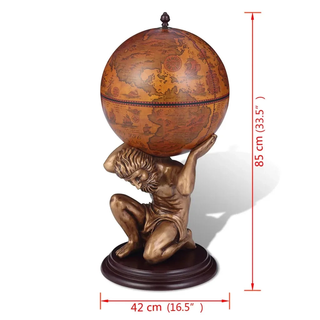 Bar a Globo Portabottiglie Vino Design Atlas 42x42x85 cm CFW8186433