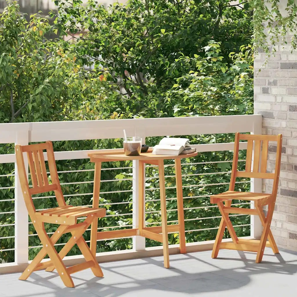 Sedie Bistro da Giardino 2 pcs Legno di Acacia Massello 4105495