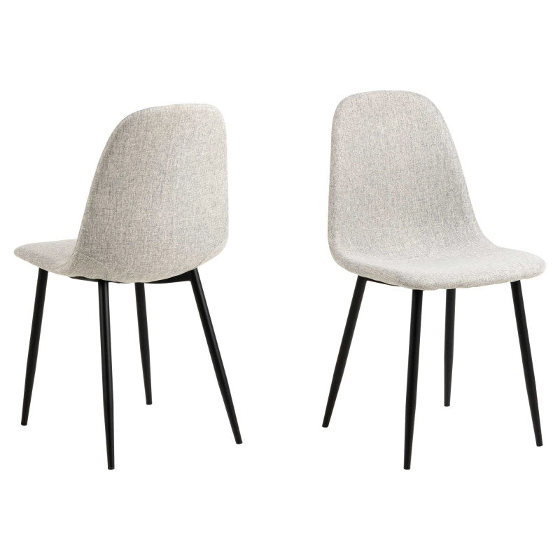 Sedia Malva Tessuto Sabbia Struttura Metallo Cm 44x54h46/86