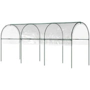 Serra da Giardino, Serra per Pomodori con 4 Archi in Acciaio, Copertura in PVC, 4 x 1.23 x 1.71 m, Trasparente