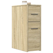 Armadietto da Bagno Stretto con Ruote Rovere Sonoma Truciolato 855279