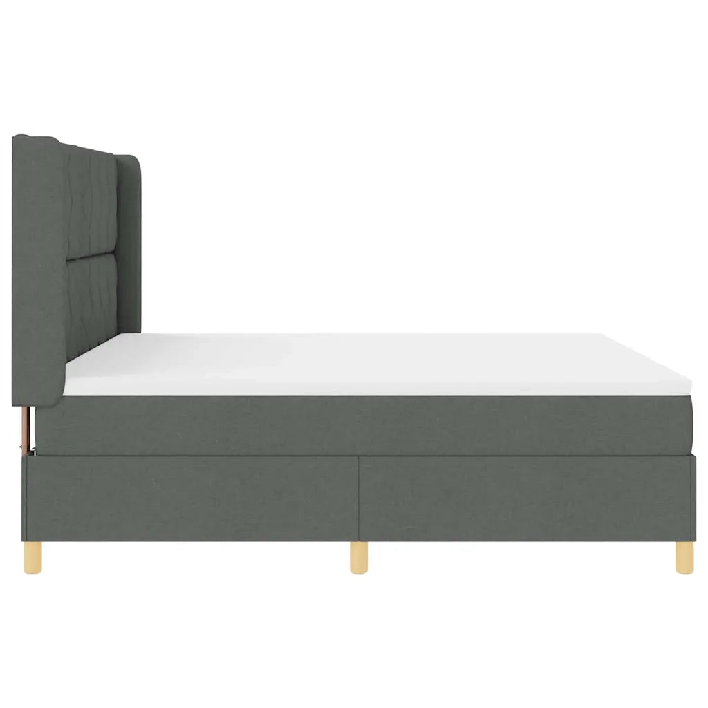Letto a molle con testiera Grigio scuro 180 x 200 cm Tessuto 3341911
