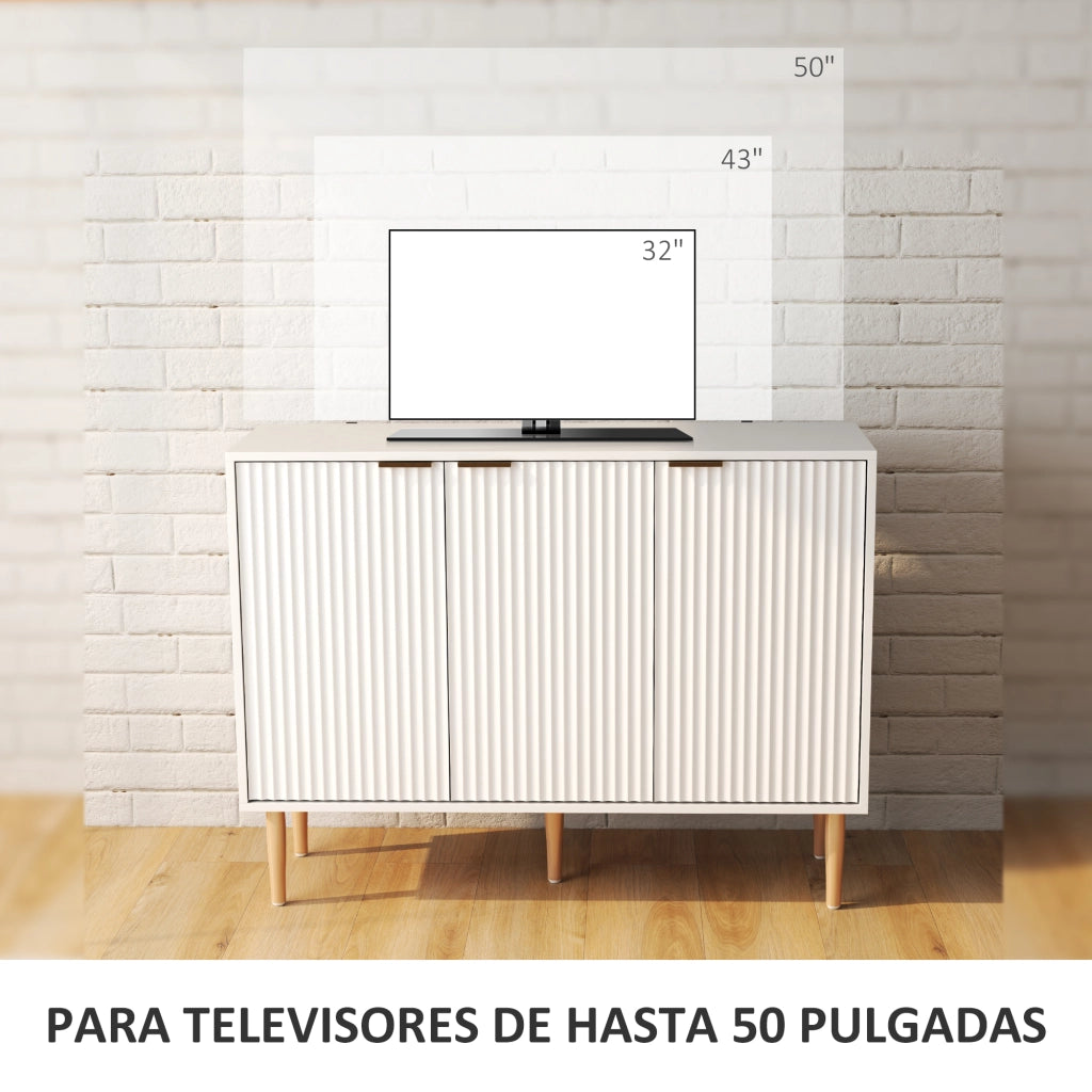 Credenza 3 Ante ¨C Xylo ¨C Bianco 107x35x80 cm