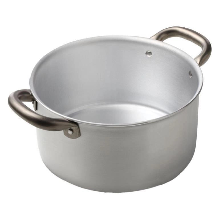 Casseruola Professionale Cuoco in Alluminio Manici Rivettati 20 cm