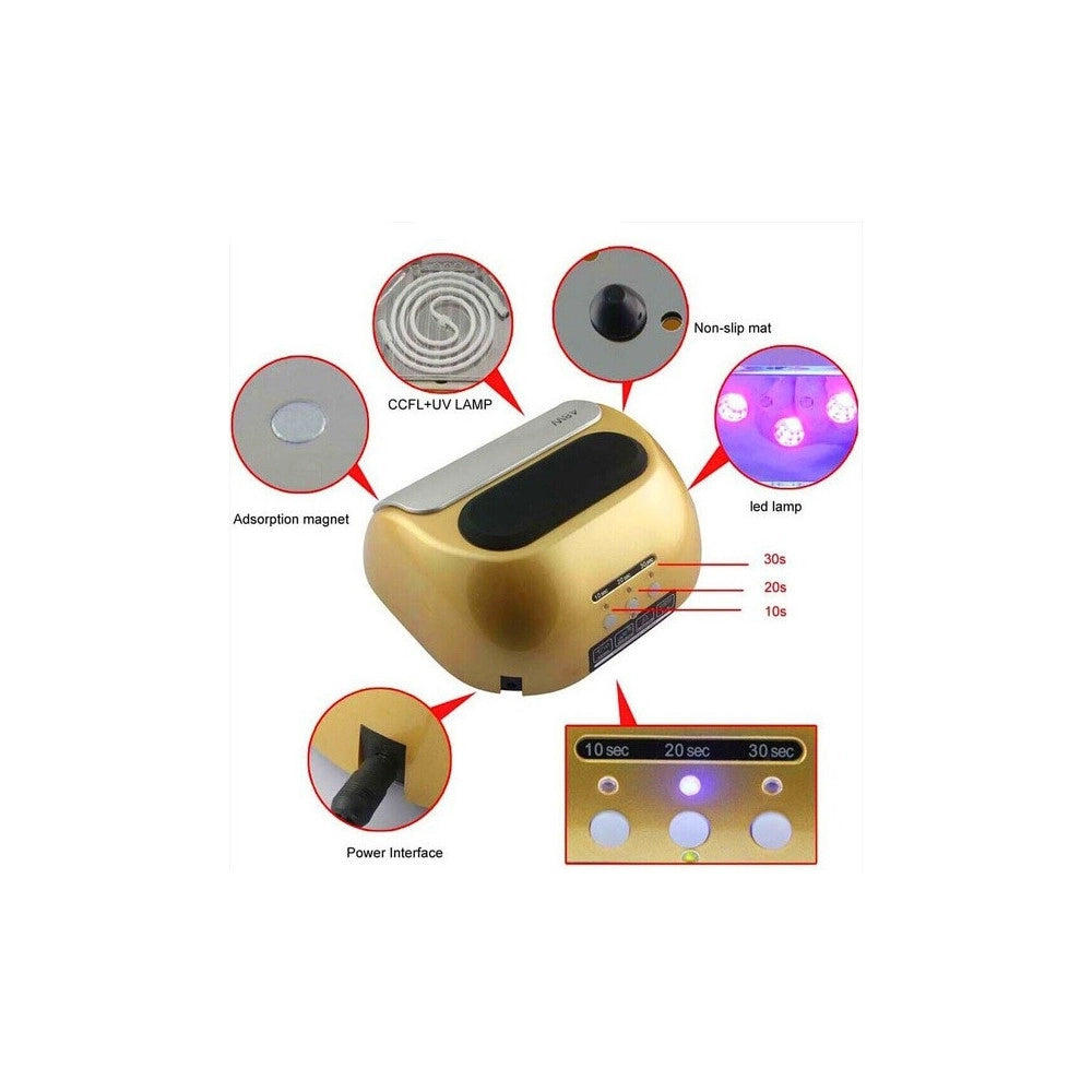 Trade Shop - Lampada Led Ccfl Led Uv 48w Ricostruzione Unghie Nail Art Timer 48w Fornetto -