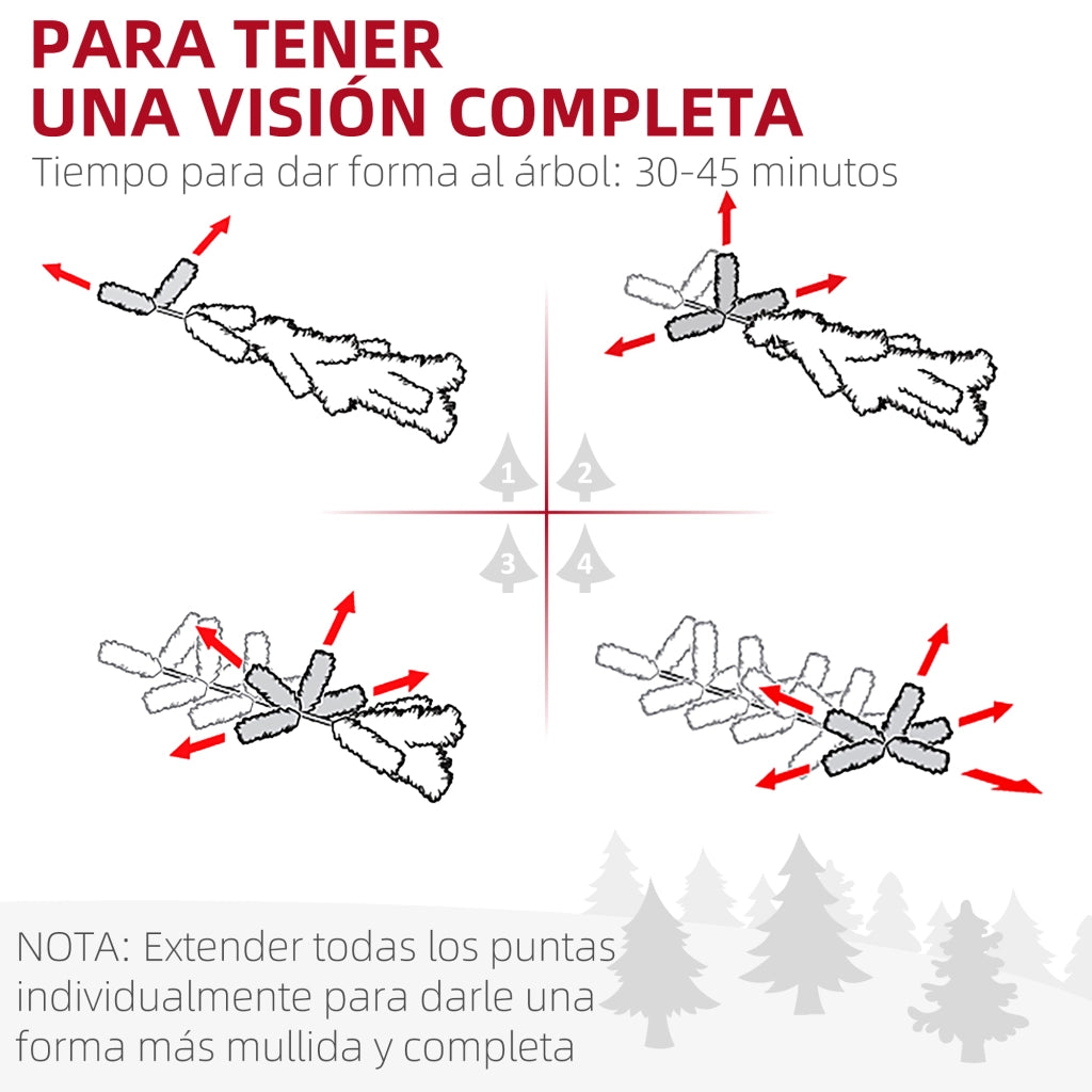 Albero di Natale Artificiale ¨C zephmum ¨C Verde 225 cm con Luci LED