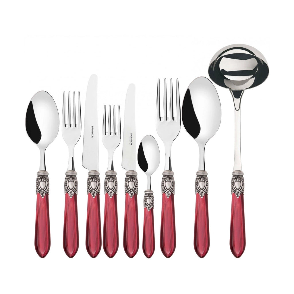 OXFORD Ghiera Argento Anticato, Posate Set 75 Pz, Scatola