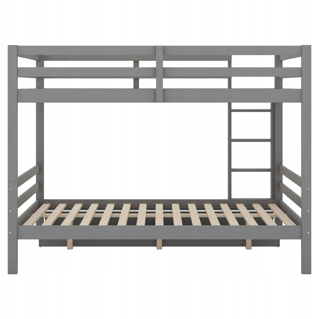 Letto a castello con cassetti - Xylo - 140x200 - Grigio