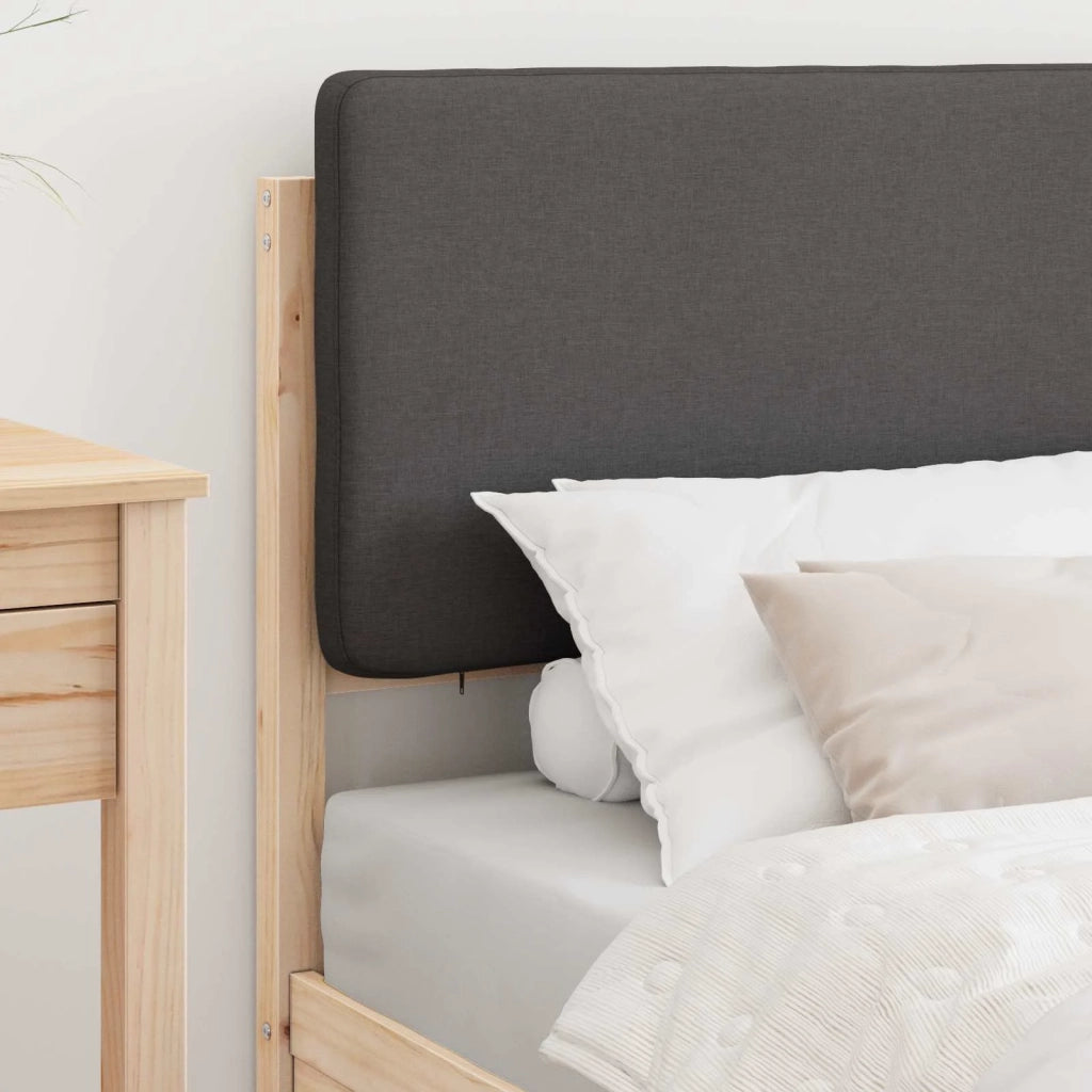 Letto con Testiera Rivestita Grigio scuro 75 x 190 cm 877670
