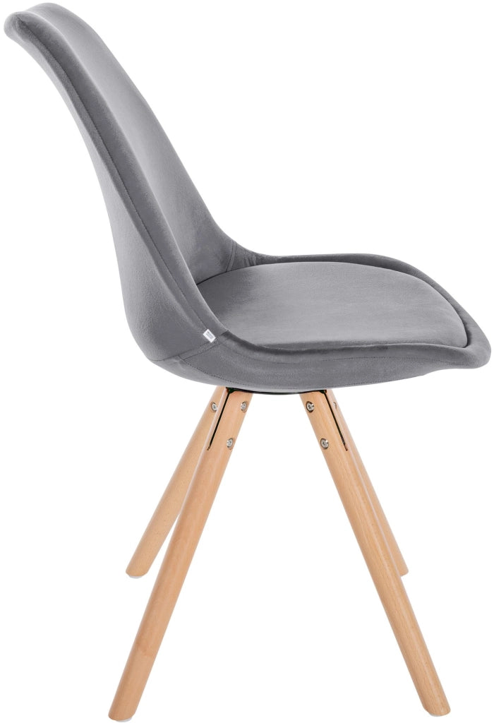 Sedia Sofia Velvet grigio,natura (rotondo)