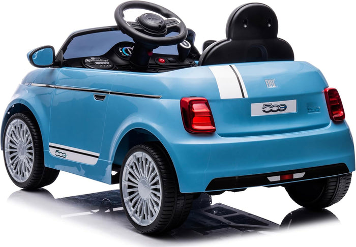 Macchina Elettrica per Bambini Licenza Fiat 500 12V Azzurro