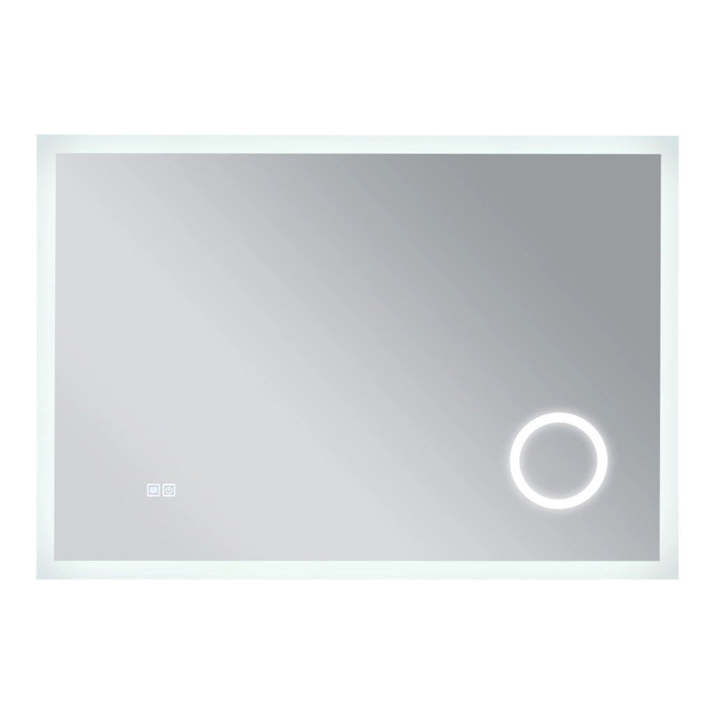 Specchio LED da Parete Scafa Multifunzionale Cornice Bianca 100 x 70 cm pro.tec