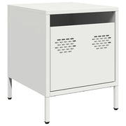 Comodino | Armadio da Notte | Mobiletto da notte Bianco 35x39x43,5 cm in Acciaio