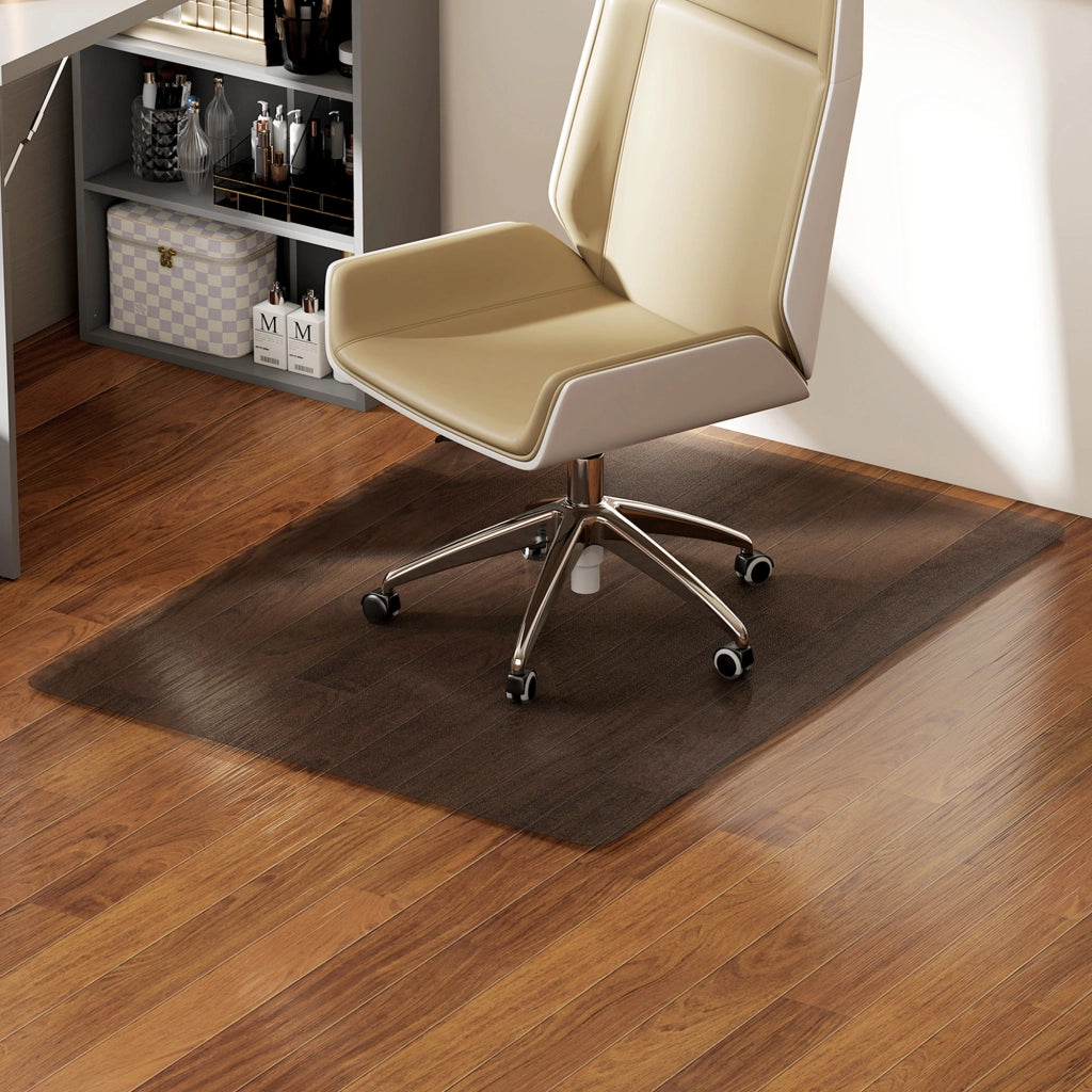 Tappetino Salvapavimento 120x90 cm in Plastica Nera Trasparente per Sedia da Ufficio
