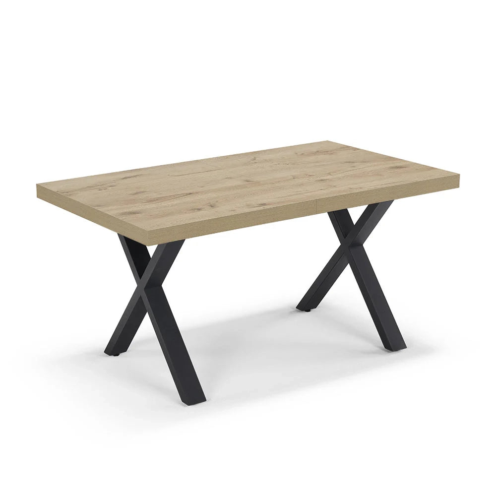 Tavolo allungabile da pranzo Quercia 145x85 MADE IN ITALY modello PABLO fino a 195 CM per sala da pranzo, cucina e soggiorno, design moderno con top in melaminico