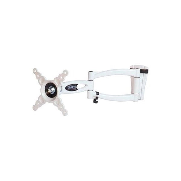Supporto monitor parete in alluminio bianco eltris100 bianco