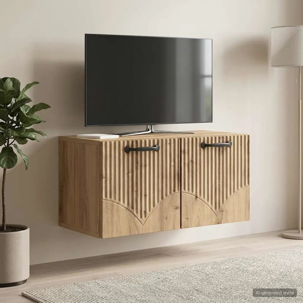 Mobile Porta TV da Muro 59,5 x 31 x 30 cm Rovere Artigianale 899054