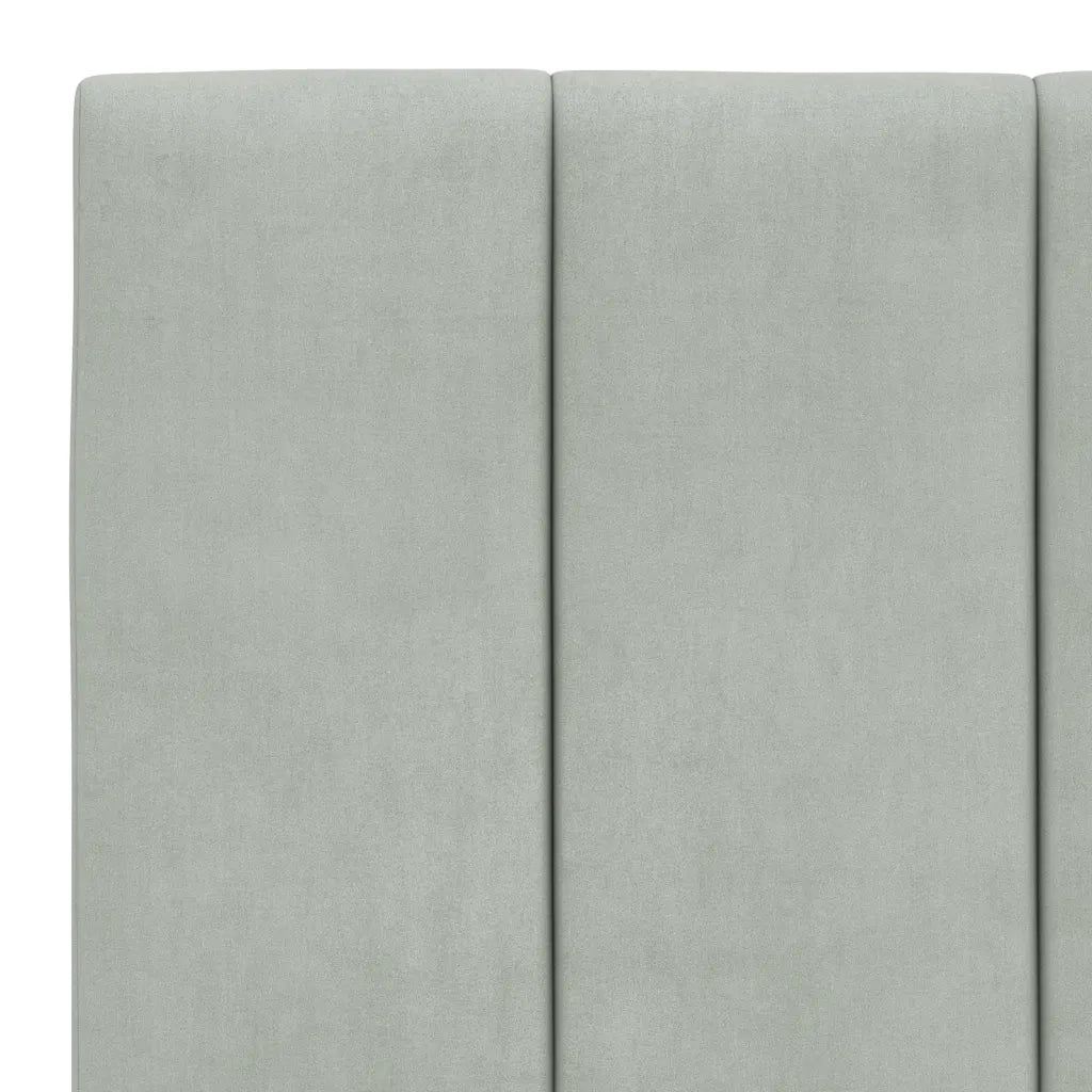 Letto con Materasso Grigio Chiaro 100x200 cm in Velluto