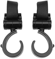 Hanger per Carrello per Bambini 360° Girevole - 2 Pezzi - Materiale ABS - Capacità 30 kg - Universale per Borse della Spesa - Adatto per Carrioli - Hanger per Borse della Spesa