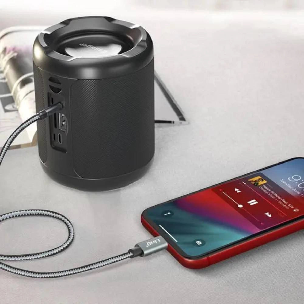 Trade Shop - Cavo Audio Iphone Da Lightning A Jack Maschio Da 3,5 Mm Intrecciato 1,5 Mt A3522 -