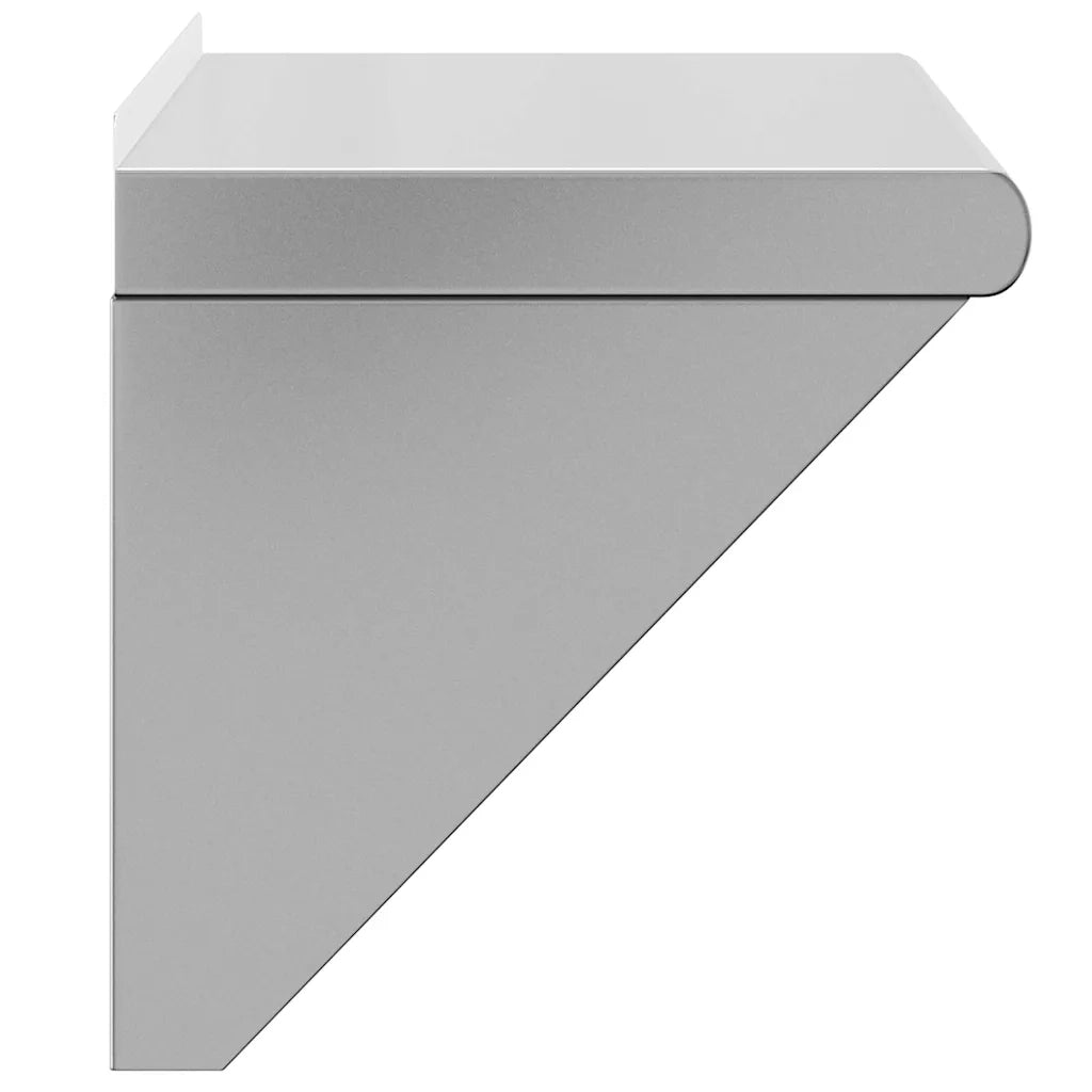 vidaXL Mensola a Muro 50x30x31 cm Argento in Acciaio Inossidabile