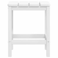 Sedia Giardino con Poggiapiedi e Tavolo Adirondack HDPE Bianco 3095708