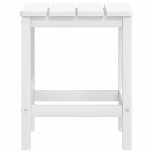 Sedia Giardino con Poggiapiedi e Tavolo Adirondack HDPE Bianco 3095708