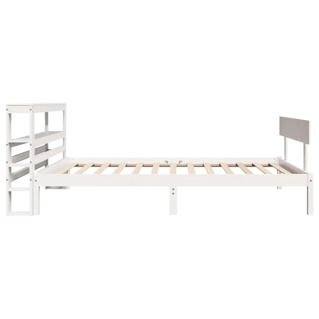 vidaXL Letto senza Materasso Bianco 75x190 in Legno Massello di Pino