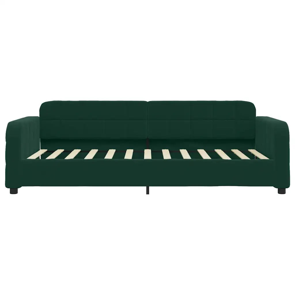 Divano Letto con Letto Estraibile Verde Scuro 80x200cm Velluto 3196924