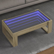 Tavolino da Salotto con LED Infinity Rovere Sonoma 90x53x30 cm 847639