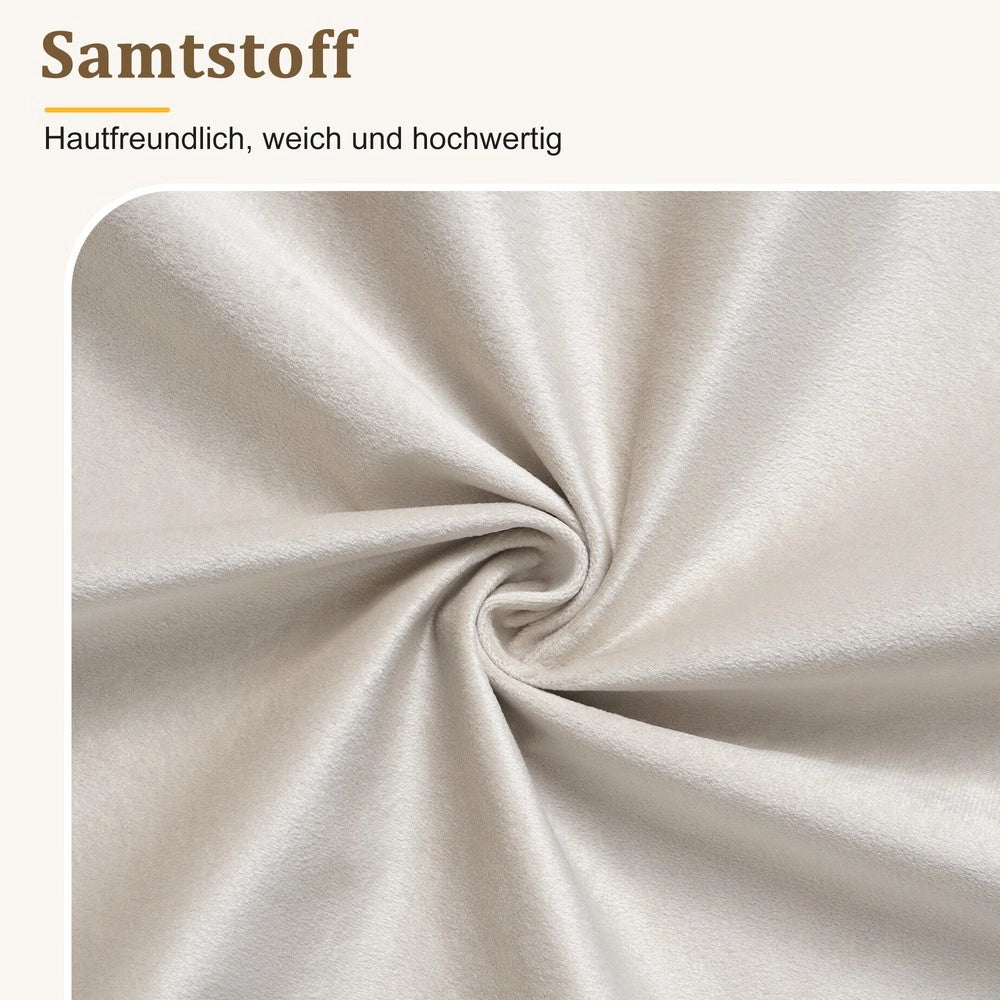 Letto Singolo Imbottito Contenitore ¨C Xylo ¨C Velluto Beige 90x200 con Rete a Doghe
