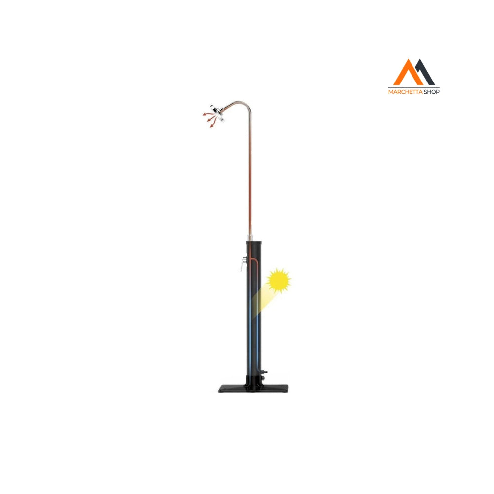 DOCCIA SOLARE CON MISCELATORE 8 LT 50X50X218