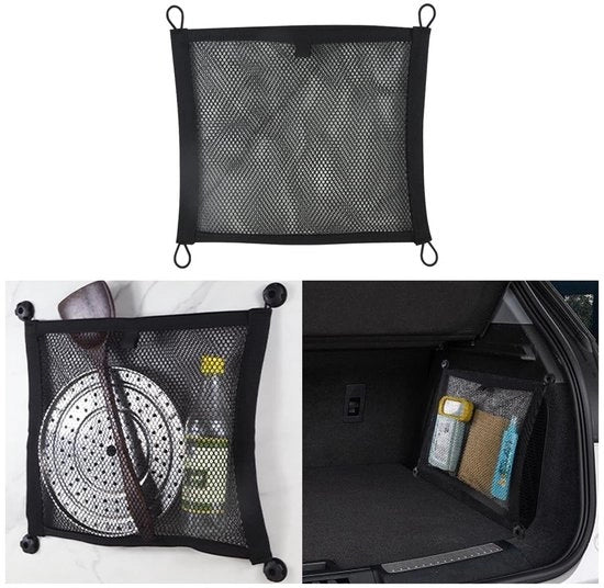 Borsa di stoccaggio universale - elastica - doppia lastra - autoportante - 35 x 25 cm - nero polyester