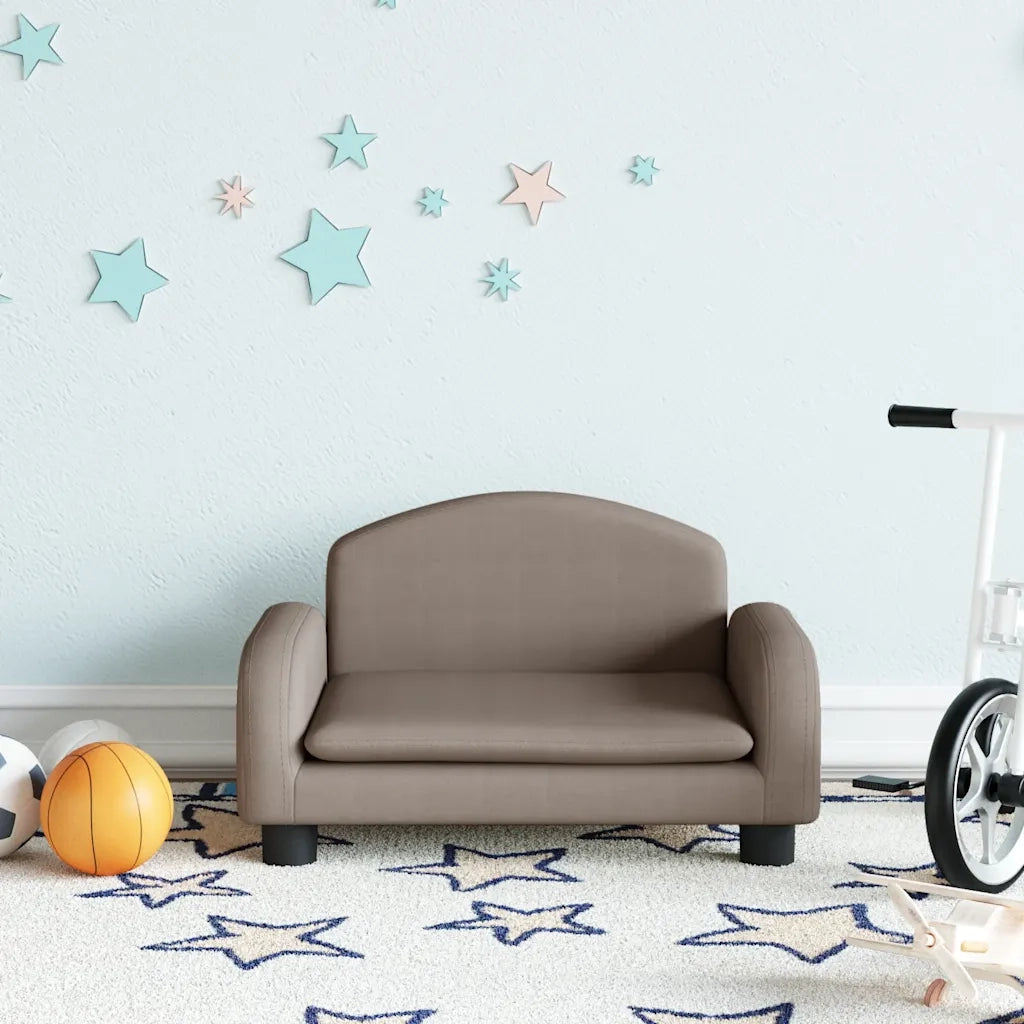 Divano per Bambini Tortora 50x40x30 cm in Tessuto