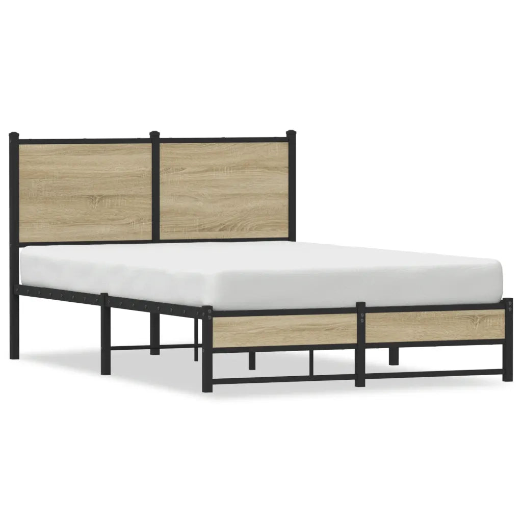 Giroletto senza Materasso in Metallo-Struttura Letto Rovere Sonoma 120x190 cm 335838