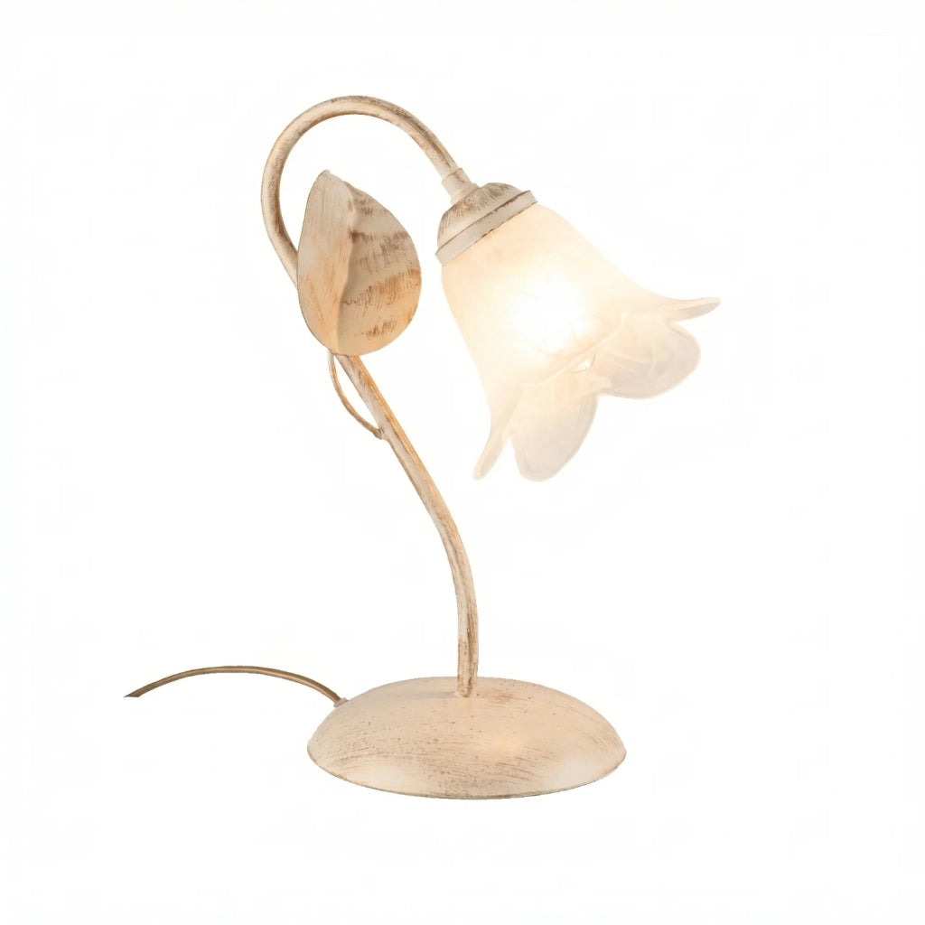 Lampada da Tavolo Limone 1 Luce Avorio e Bianco LuceArt Classic