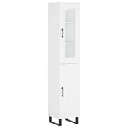 Credenza | Madia | Buffet da pranzo | Armadio da pranzo Bianca 34,5x34x180 cm in Legno Multistrato