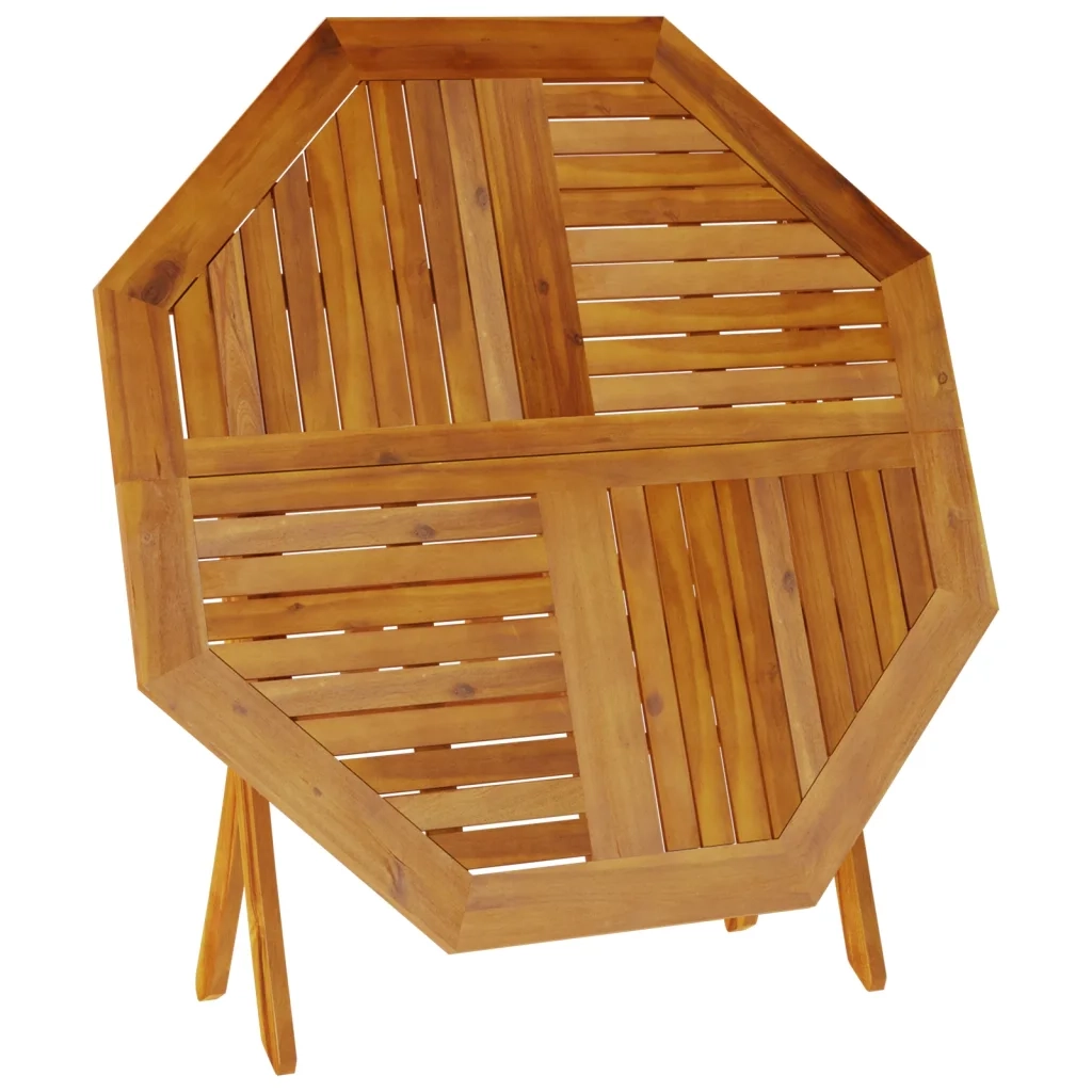 Tavolo da Giardino Pieghevole Ã˜110x75cm Legno Massello d'Acacia