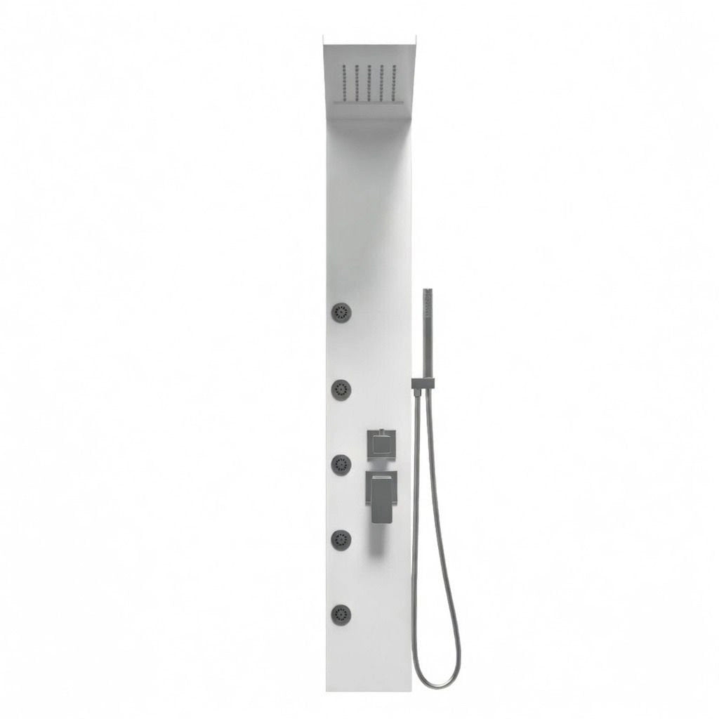 Colonna doccia pannello idromassaggio effetto cascata YH8123 NIZZA - Bianco