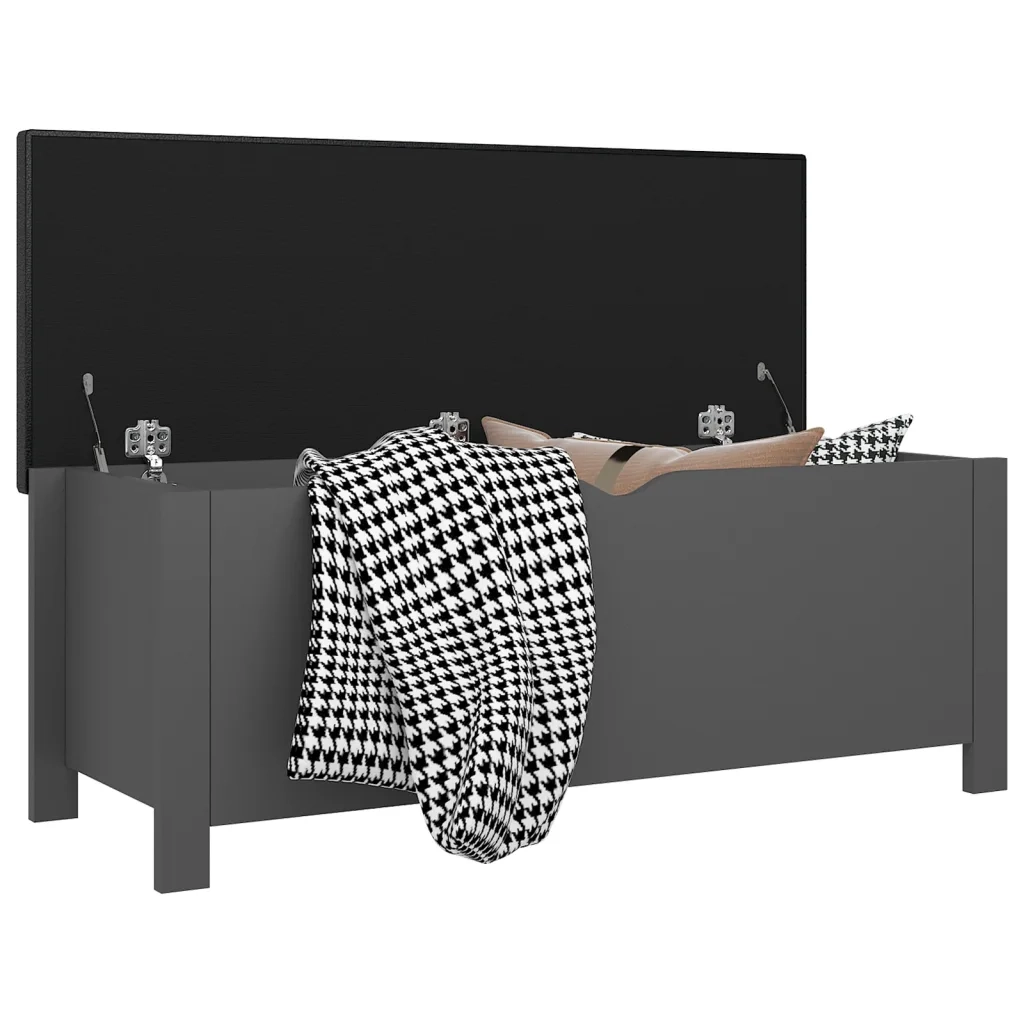 Scatola portaoggetti con Cuscino Grigia 105x40x45 cm 3279328