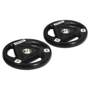 Set di 2 Dischi Pesi da 20kg in Acciaio con Rivestimento in Gomma per Bilanciere