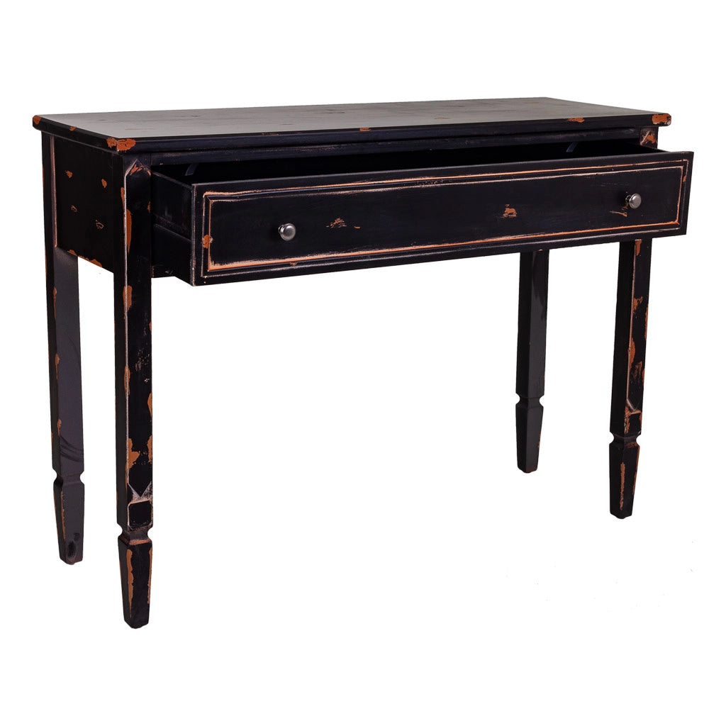 Mobile da ingresso in legno nero 112x38x82h