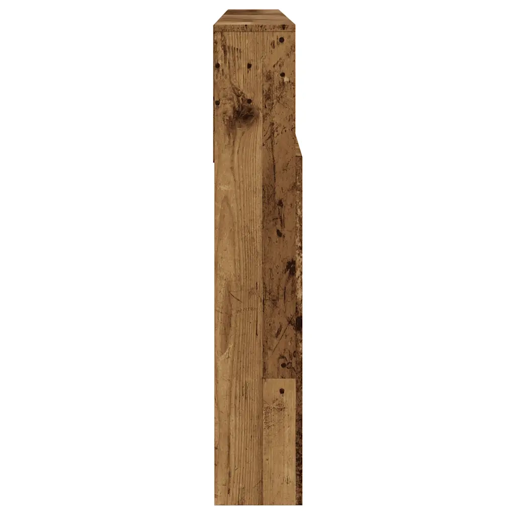 vidaXL Testiera con Contenitore Legno Antico 200x19x103,5cm Truciolato