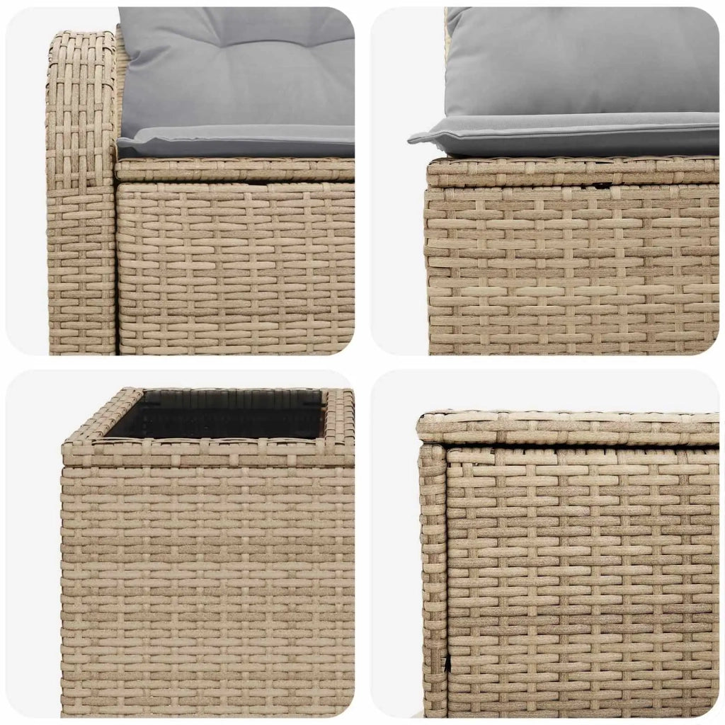 Set di divani 6 pz Beige e Grigio Chiaro 3447199